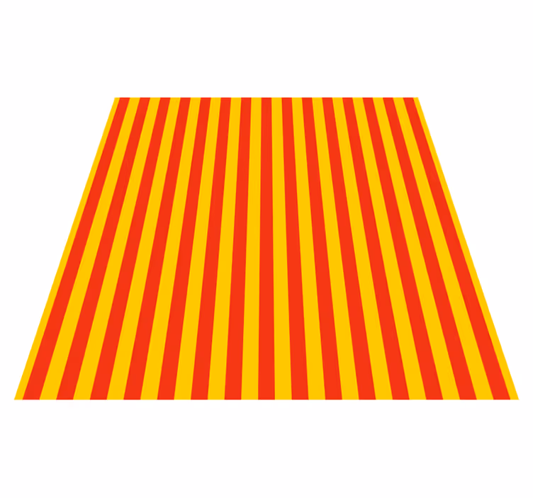 Alfombra vinílica rayas rojo y amarillo verticales - TenVinilo