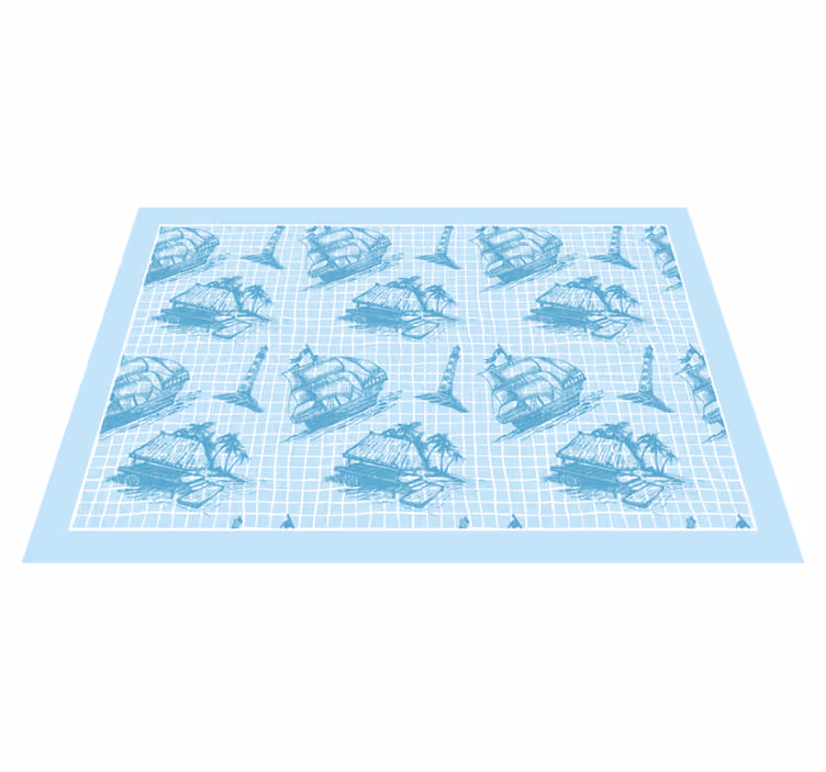 Alfombra vinílica vintage Diseño de patrón de toile westwind - TenVinilo