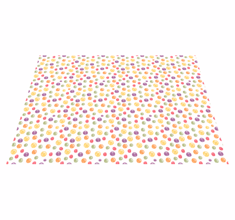 Alfombra vinílica infantil lunares de colores - TenVinilo