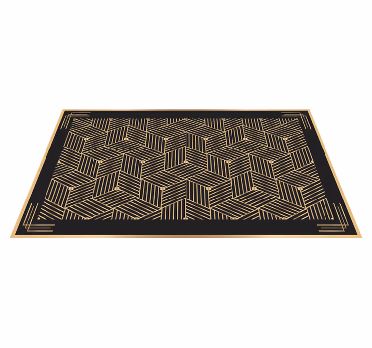 Alfombra vinílica geométrica estampado elegante - TenVinilo