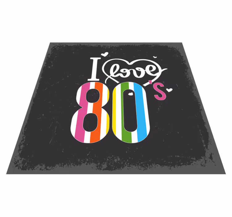 Alfombra vinílica mosaico amor retro de los 80 - TenVinilo