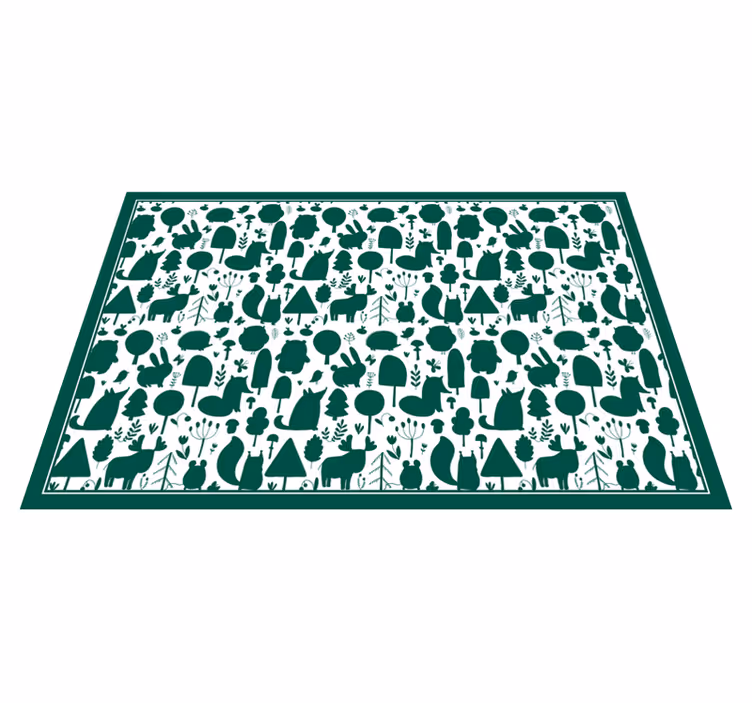 Alfombra vinílica naturaleza siluetas de la naturaleza - TenVinilo