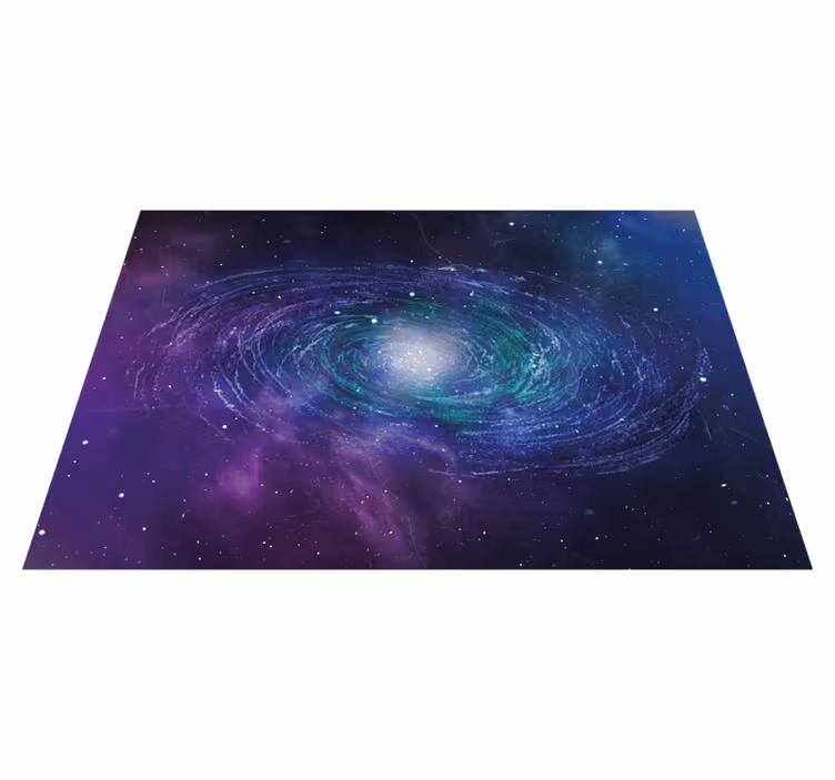 Alfombra vinílica estrellas patrón de remolino galáctico - TenVinilo