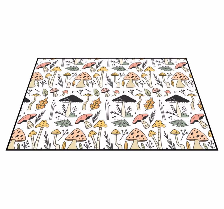 Alfombra vinílica naturaleza hongos encantadores - TenVinilo