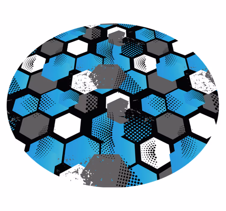 Alfombra vinílica geométrica impulso de patrón hexagonal - TenVinilo