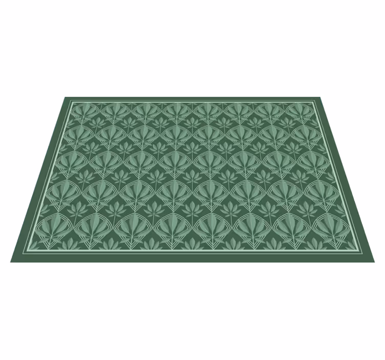 Alfombra vinílica dormitorio patrón de hojas exuberantes - TenVinilo