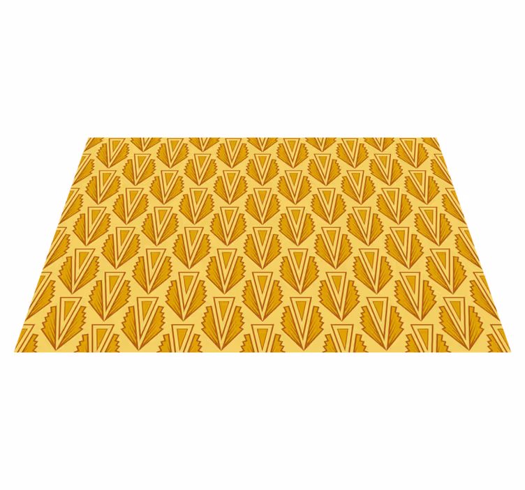 Alfombra vinílica mosaico patrón geométrico amarillo - TenVinilo
