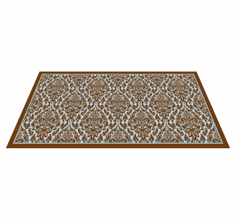 Alfombra vinílica vintage elegante arreglo floral - TenVinilo