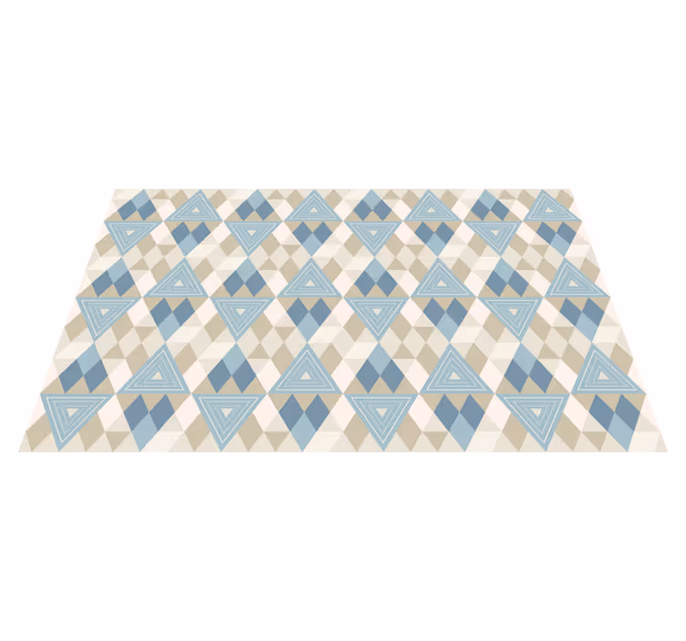 Alfombra vinílica geométrica triángulos y diamantes - TenVinilo