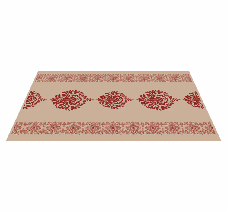 Alfombra vinílica moderna motivo floral decorativo - TenVinilo