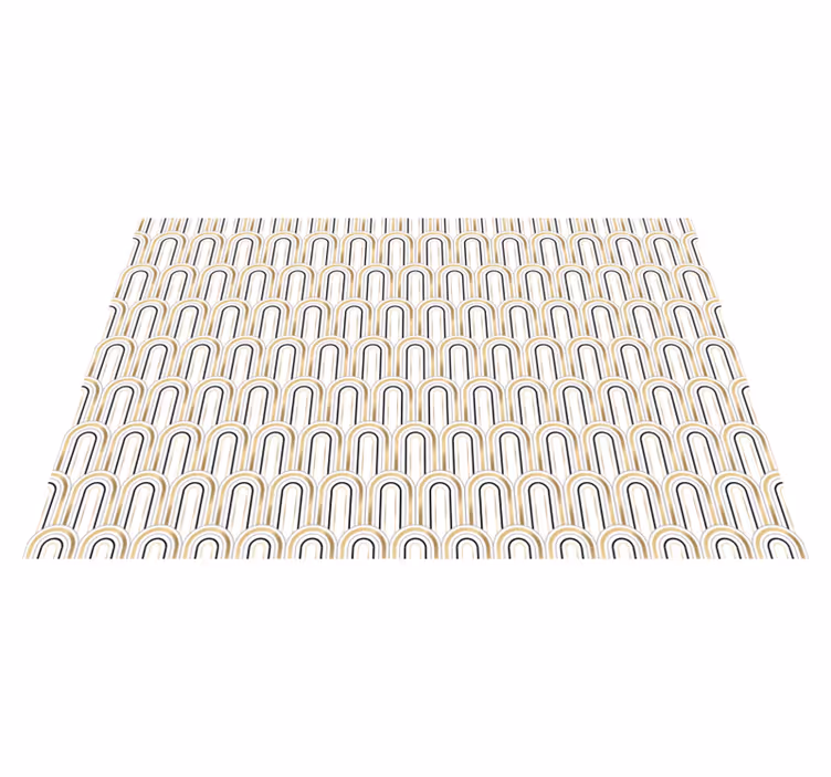 Alfombra vinílica geométrica diseño de patrón de arco - TenVinilo
