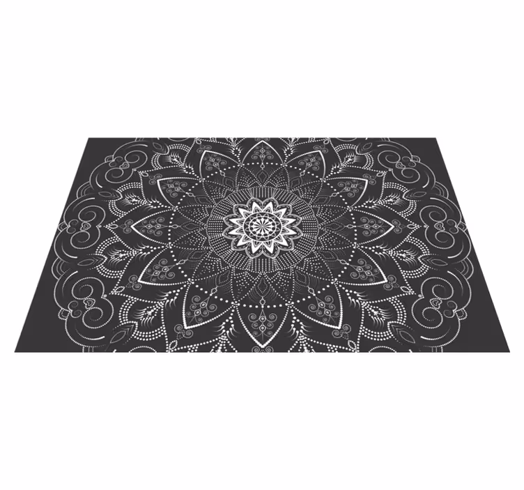 Alfombra vinílica mandala simetría del patrón mandala - TenVinilo