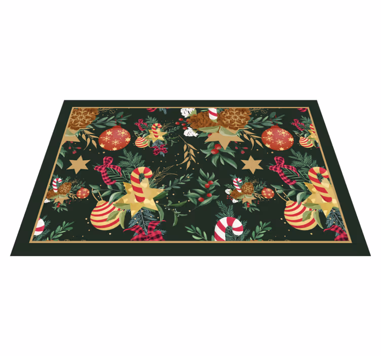 Alfombra vinílica navidad motivos festivos festivos - TenVinilo
