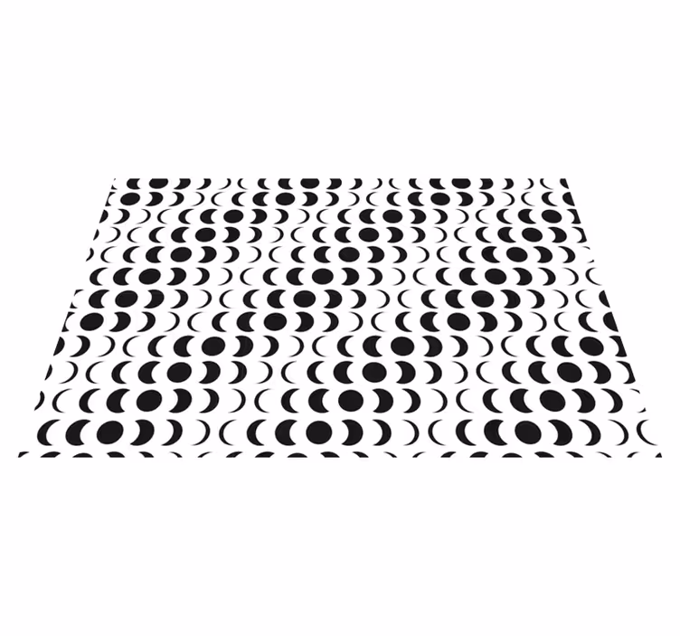 Alfombra vinílica geométrica semicírculos monocromáticos - TenVinilo