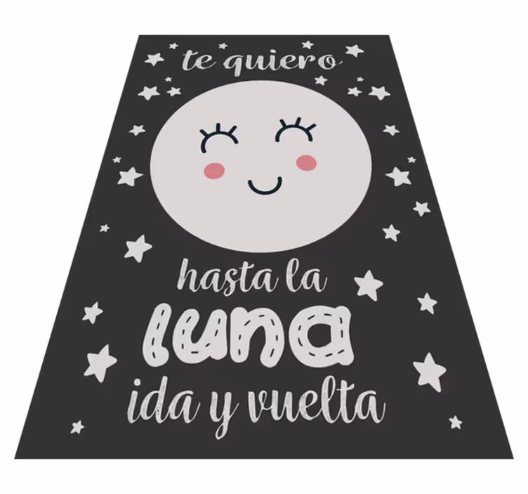 Alfombra vinílica bebé Te amo hasta la luna - TenVinilo