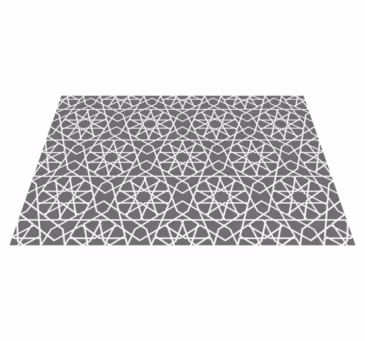 Alfombra vinílica geométrica líneas secantes - TenVinilo