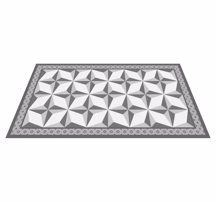 Alfombra vinílica geométrica ilusión geométrica - TenVinilo