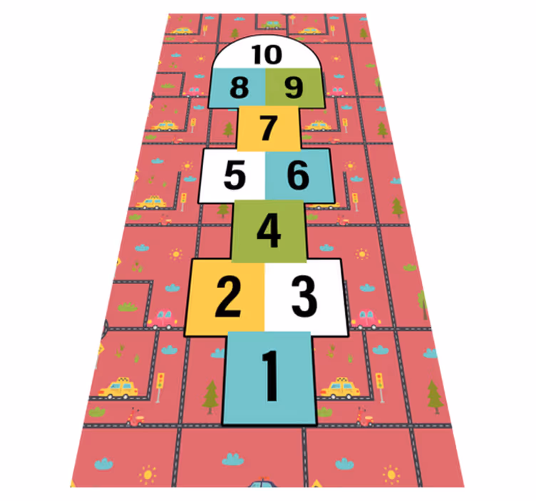 Alfombra vinílica juegos tiempo de juego de rayuela - TenVinilo
