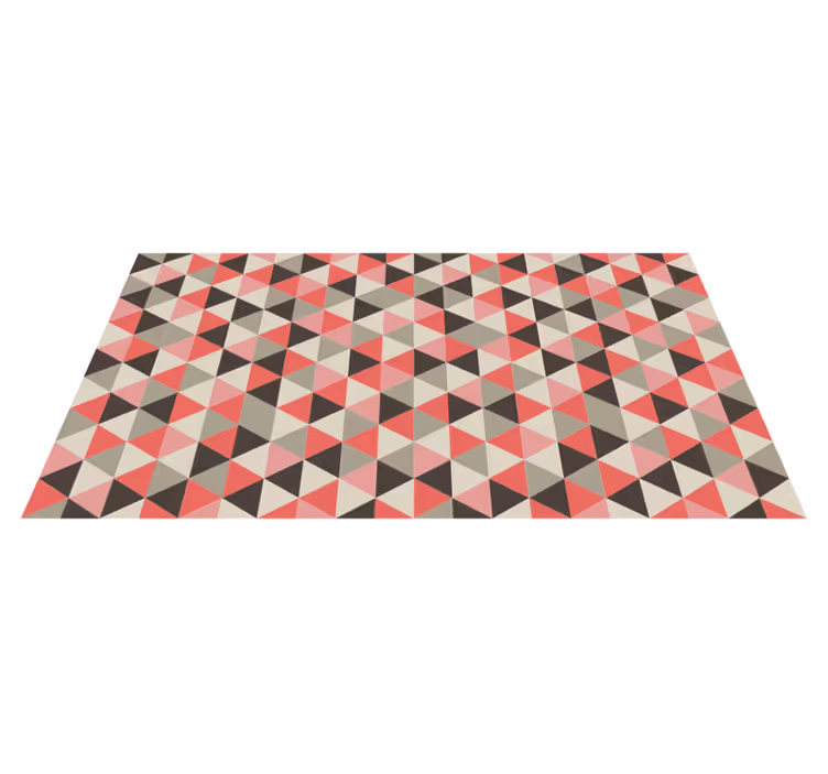 Alfombra vinílica geométrica matriz triangular cubista - TenVinilo