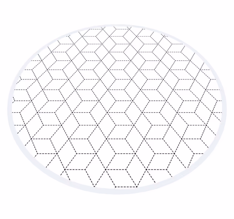 Alfombra vinílica geométrica patrón contorno hexagonal - TenVinilo