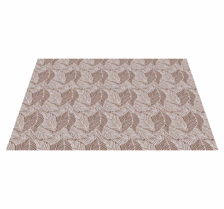Alfombra vinílica naturaleza Hojas de terracota - TenVinilo