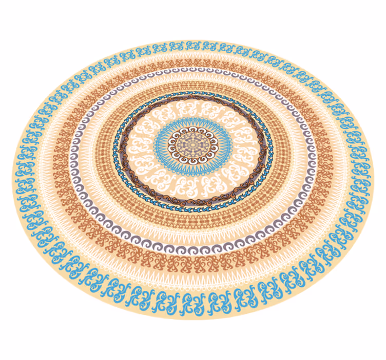 Alfombra vinílica mandala patrón de círculo mandala - TenVinilo