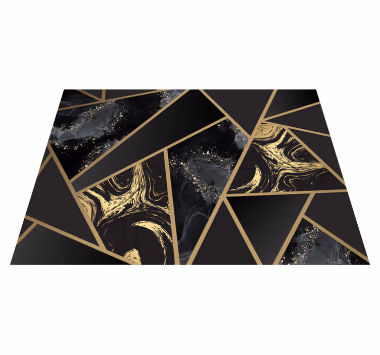 Alfombra vinílica geométrica fusión geométrica de mármol - TenVinilo