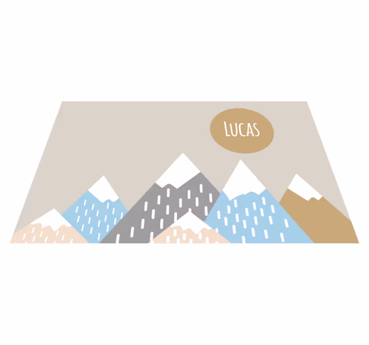 Alfombra vinílica personalizable paisaje montañoso ajustable - TenVinilo