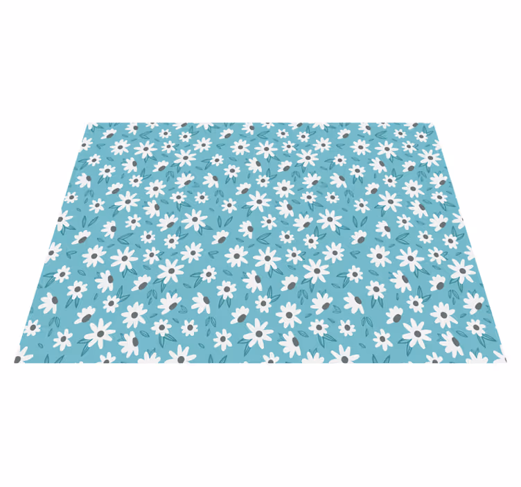 Alfombra vinílica flores decoración con motivos florales - TenVinilo