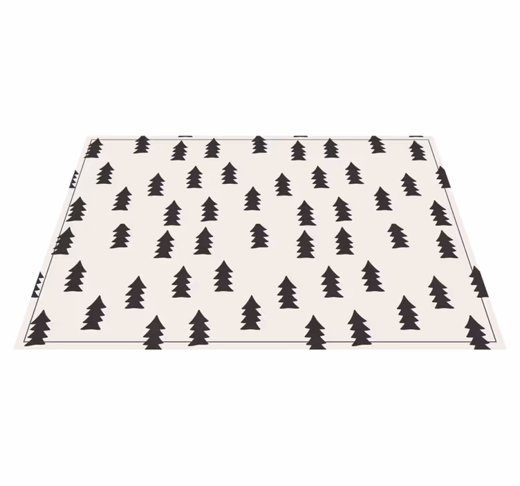 Alfombra vinílica nórdica Patrón de árboles - TenVinilo