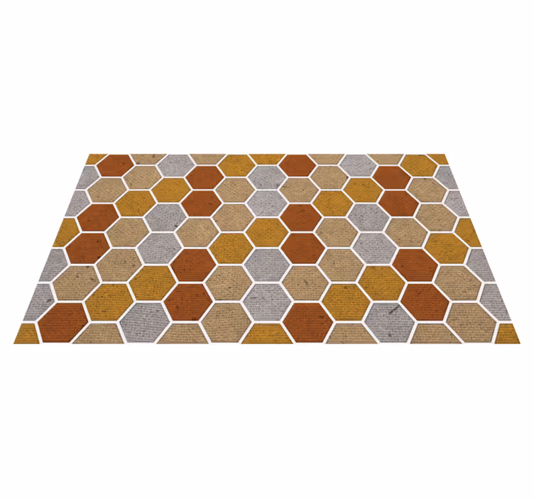 Alfombra de vinilo geométrica Textura de panal - TenVinilo