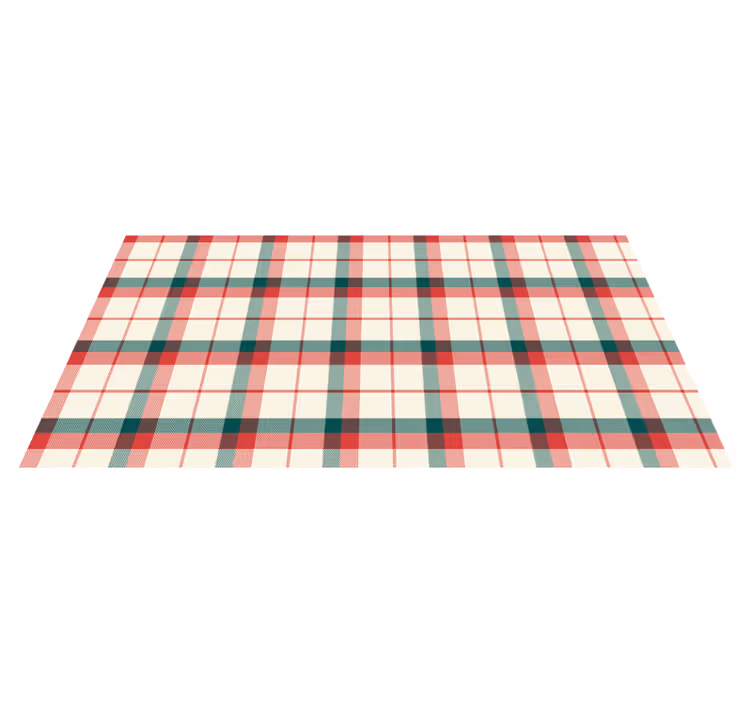 Alfombra vinílica geométrica Tartán de navidad - TenVinilo