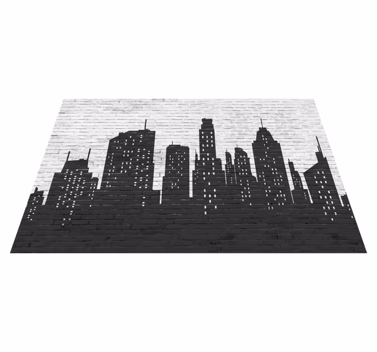 Alfombra de vinilo textura piedra Horizonte de pared de ladrillo - TenVinilo