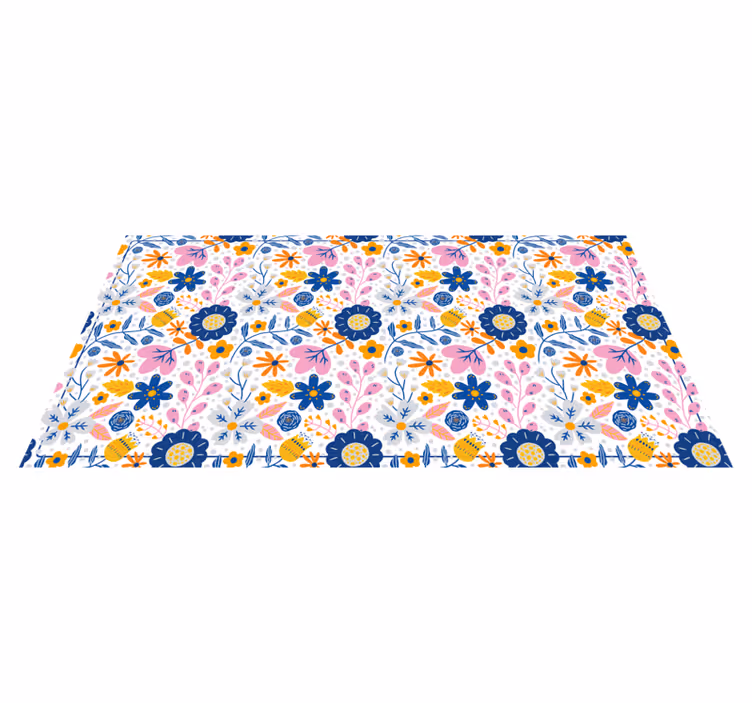 Alfombra vinilo naturaleza primavera Floral - TenVinilo