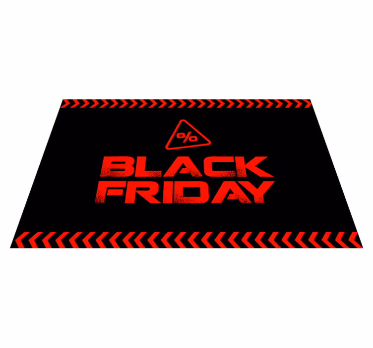 Alfombra vinilica negra ¡Viernes Negro! - TenVinilo