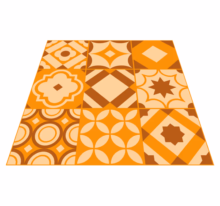 Alfombra de vinilo cocina azulejos rusticos - TenVinilo