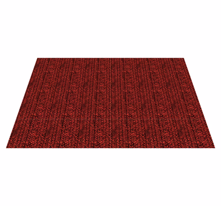 Alfombra vinílica roja efecto lana texturizada - TenVinilo