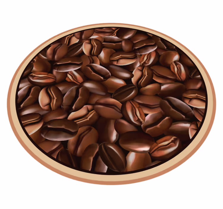 Alfombra vinílica textura círculo de granos de café - TenVinilo