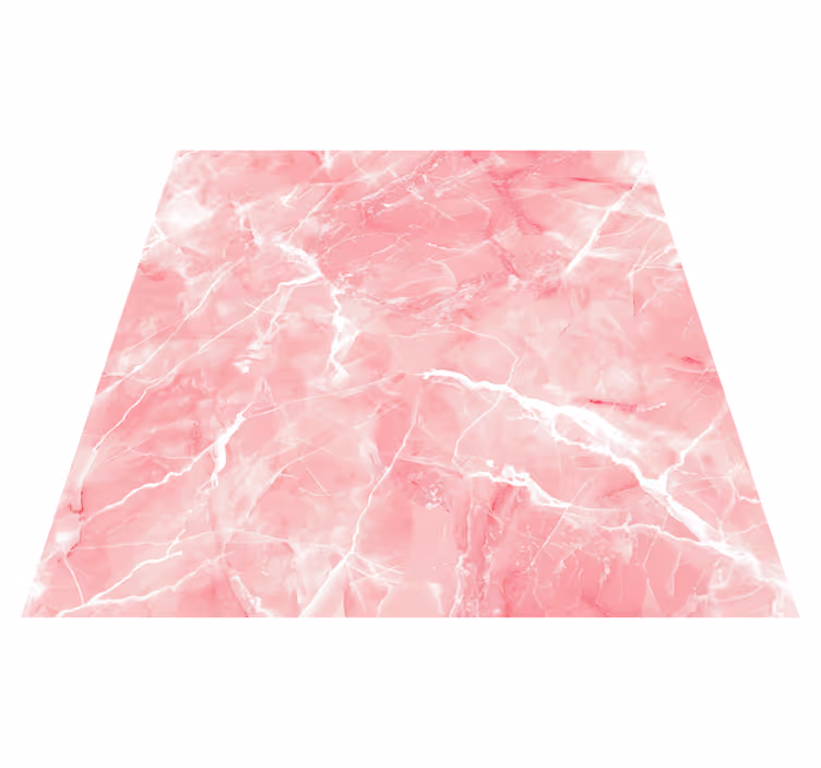 Alfombra vinílica imitación mármol tono rosa pastel - TenVinilo