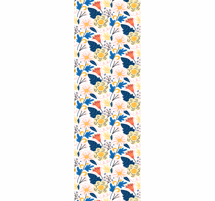 Papel tapiz flores diseño colorido floreciente - TenVinilo
