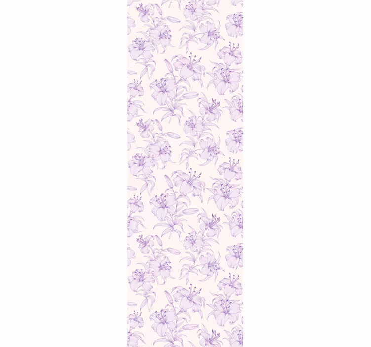 Papel tapiz flores elegante motivo morado - TenVinilo