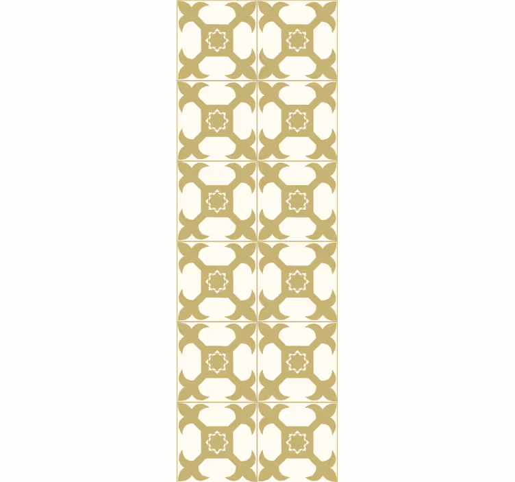 Papel tapiz azulejos amarillo mostaza claro - TenVinilo