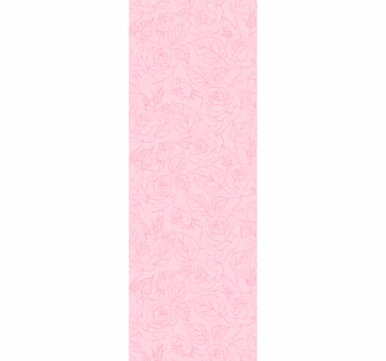 Papel tapiz flores fondo rosa - TenVinilo