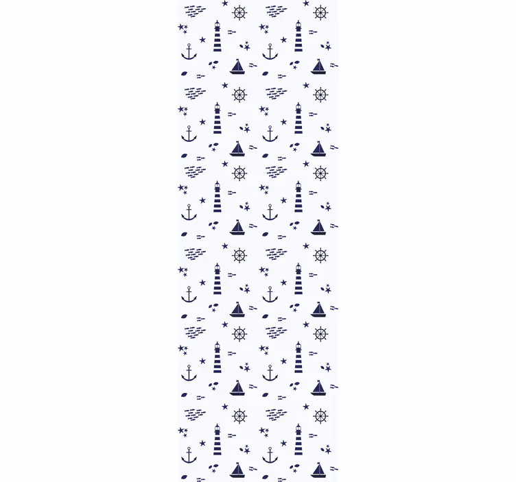 Papel tapiz infantil elementos náuticos nórdicos - TenVinilo