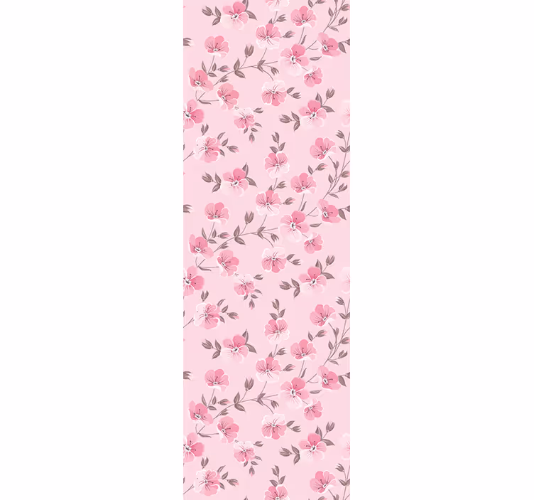 Papel tapiz flores arreglo floral rosa - TenVinilo