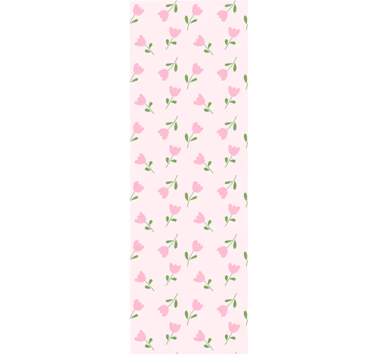 Papel tapiz flores diseño floral rosa - TenVinilo
