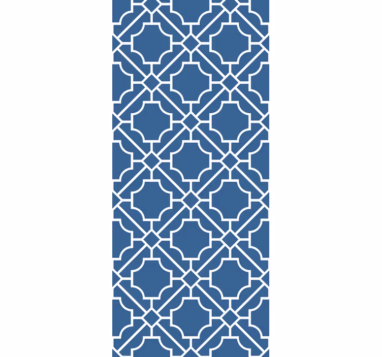 Papel tapiz ornamental patrón clásico azul - TenVinilo