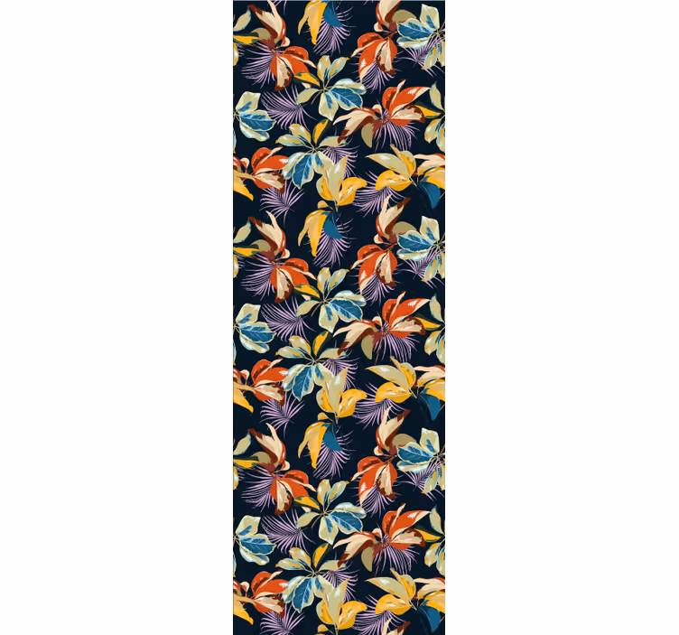 Papel tapiz flores dosel de selva vívida - TenVinilo