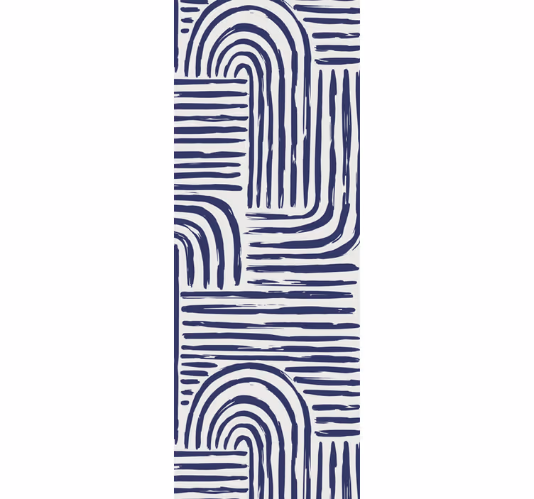 Papel tapiz geométrico diseño de línea curva - TenVinilo