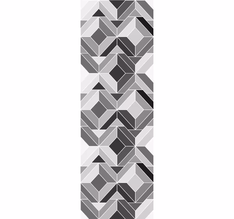 Papel pintado geométrico formas cúbicas grises - TenVinilo